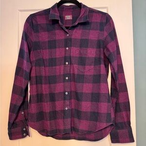 UNTUCKit Purple and Navy Blue Plaid Shirt